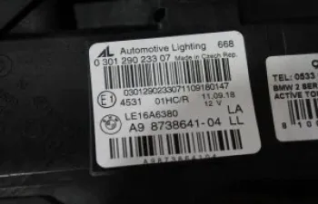 244, Bmw 2 Seri̇si̇ F45  - F46 Lci̇ Grand - Acti̇ve Tourer Led Left Headlight, bmw,2,seri̇si̇,f45,-,f46,lci̇,grand,-,acti̇ve,tourer,led,left,headlight,bmw 2 seri̇si̇ f45  - f46 lci̇ grand - acti̇ve tourer led left headlight, Bmw 2 Seri̇si̇ F45  - F46 Lci̇ Grand - Acti̇ve Tourer Led Left Headlight, A98738641-04, , 5, 18, 0