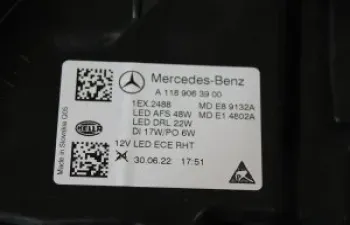 244, Mercedes W118 Cla200 Led Right Left Headlight New Orj, mercedes,w118,cla200,led,right,left,headlight,new,orijinal,mercedes w118 cla200 led right left headlight new orijinal, Mercedes W118 Cla200 Led Right Left Headlight New Orj, A1189064000 A1189063900, 2021-2022, 32, 103, 0